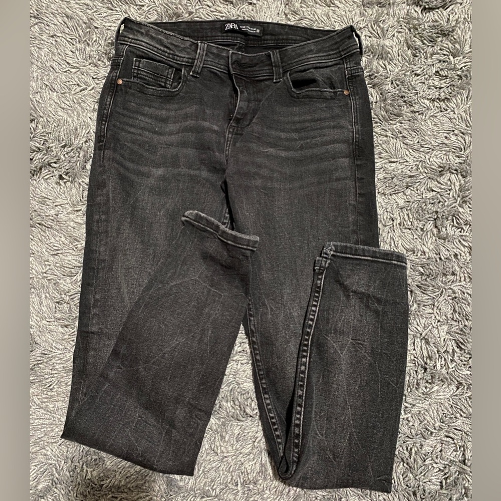 Zara Washed Black Jeans